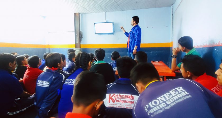 Kathmandu Vidhyaaya students are learning about the law